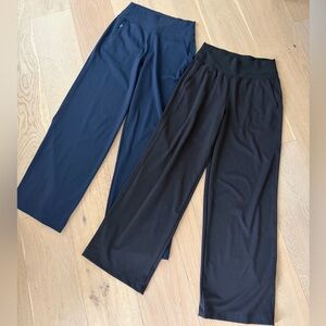 Athleta Venice wide leg pants size small 2 pair navy black